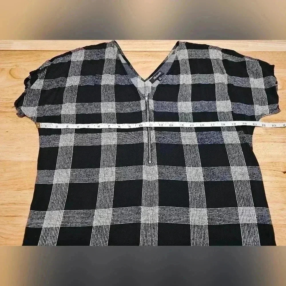 Madewell Women's XS Black and White Plaid Sheath Dress - Picture 5 of 10